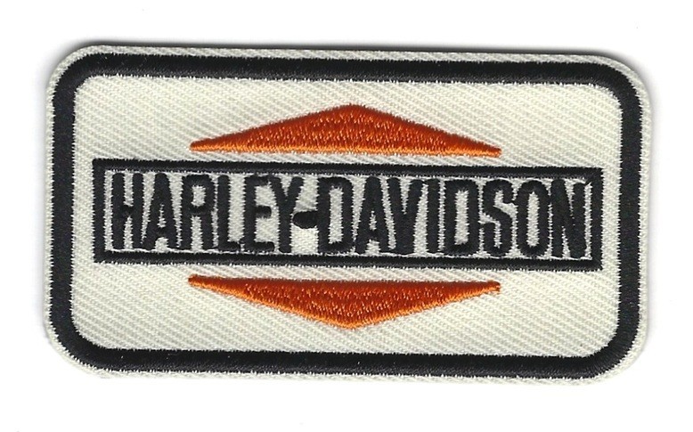 Harley Davidson Motorcycles Iron On Patch Rectangle Logo Design 3" Wide Harley Davidson Motorcycles Iron On Patch Rectangle Logo Design 3" Wide