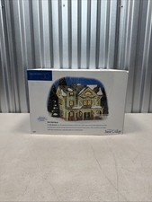 Dept 56 Snow Village Stick Style House 54943 Green Ceramic Lighted Complete picture