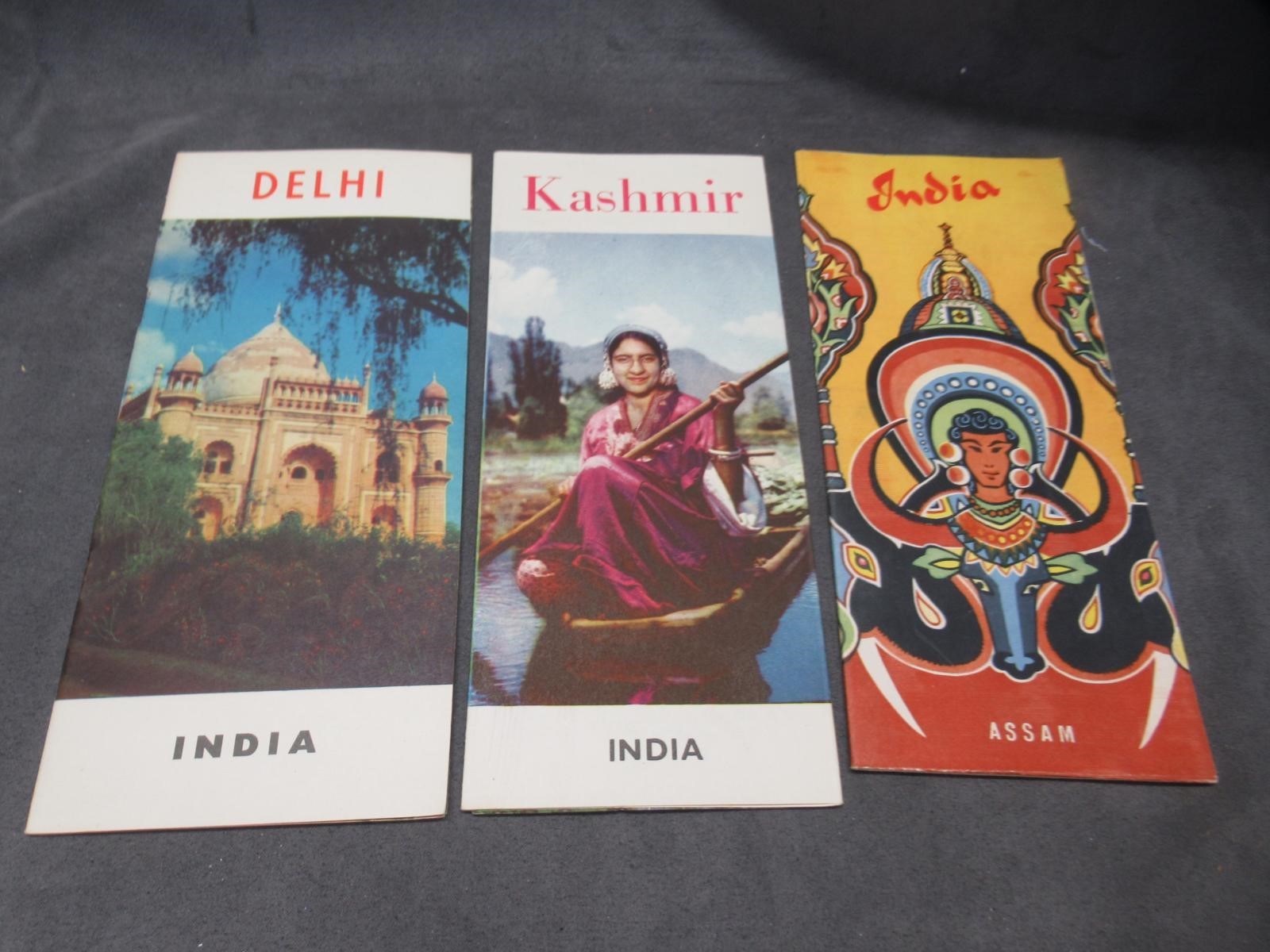 1958 Vintage India Travel Brochures - ASSAM - KASHMIR - DELHI rd24