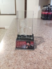 Elvis Rock and Roll Legend 3D Etched Glass Sculpture - Bradford Exchange # 0688 picture