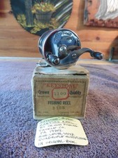 RARE Antique Crown Fishing Tackle Co. Casting Reel KEYSTONE Crown Quality 1400 picture