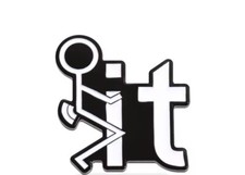 F IT Enamel Lapel Pin Funny Quotes picture