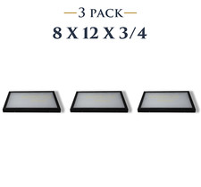 3 Pack of 8 x 12 x 3/4 Riker Display Cases Boxes for Collectibles Jewelry & More picture