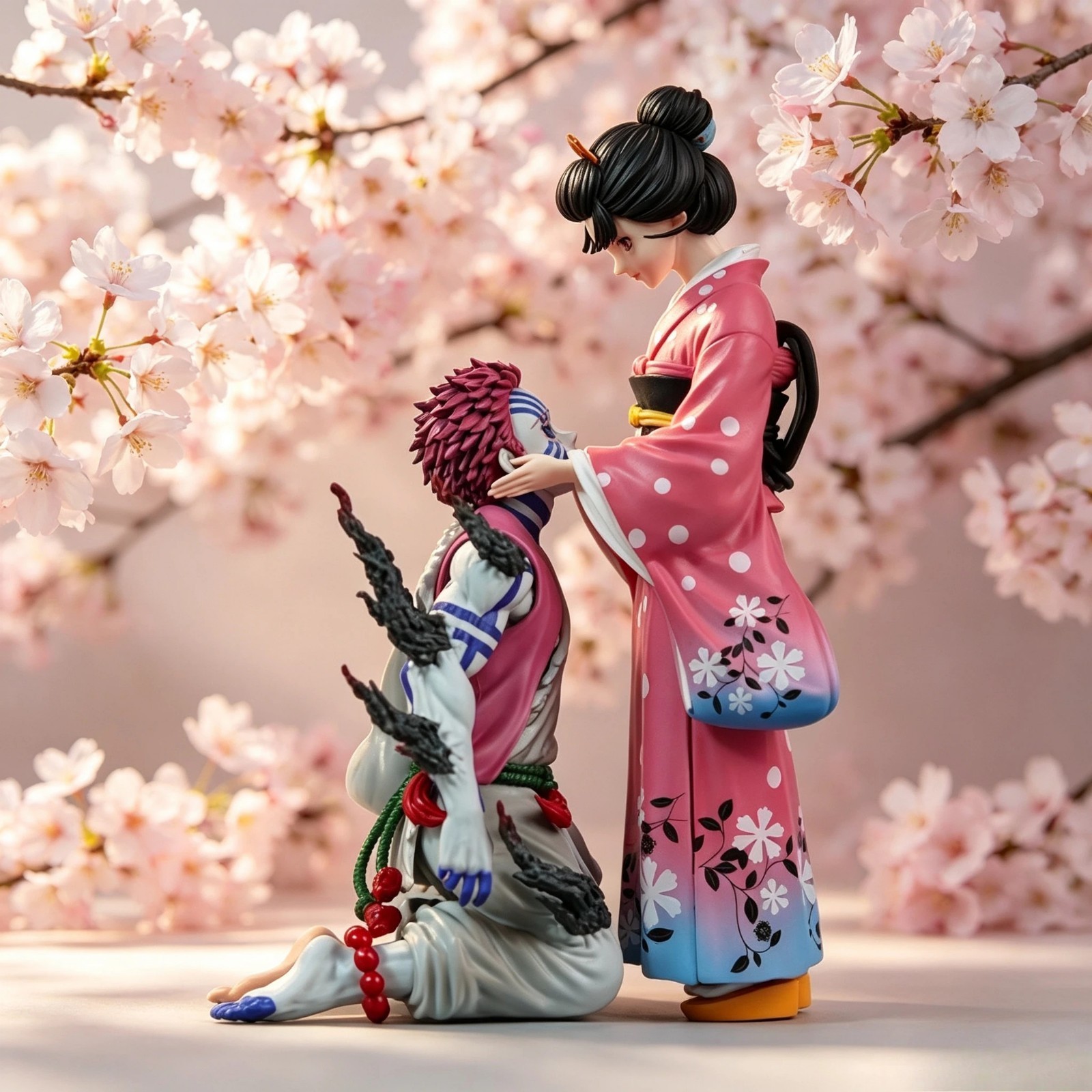 Demon Slayer Akaza Model Koyuki Statuer 27cm Figure Model Collectable Toy Gift Demon Slayer Akaza Model Koyuki Statuer 27cm Figure Model Collectable Toy Gift