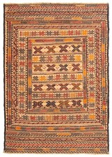 Vintage Hand Woven Area Rug 4'1" x 5'9" Traditional Wool Oriental Carpet picture