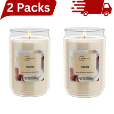 Mainstays Vanilla Scented Large Jar Candle 20 Oz. - Pack of 2 picture