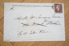 c19th Century Burton On Trent  Cover Postal History Stamp with Wax Seal picture