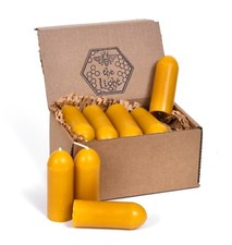100% Pure Beeswax Lantern Candles (12 Hours Burn Time Each) - All Natural picture
