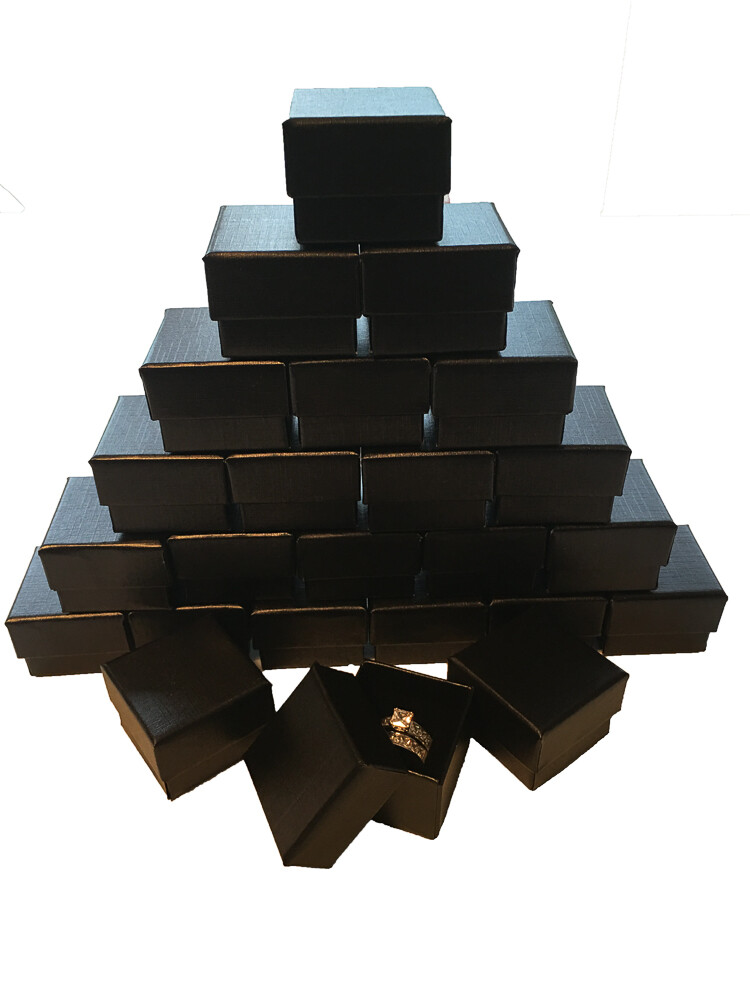 Wholesale Black Ring Gift Box with Foam and Velvet Insert 1.5 x 1.5 x 1.25 Inch Wholesale Black Ring Gift Box with Foam and Velvet Insert 1.5 x 1.5 x 1.25 Inch