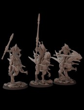 Exodite dragon Knights 3 proxy models Assembly Is Required 70x40 Bases Included picture