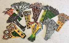 Lot 50 Handmade Kids Leather Animal Bookmarks Made In Zimbabwe Africa picture