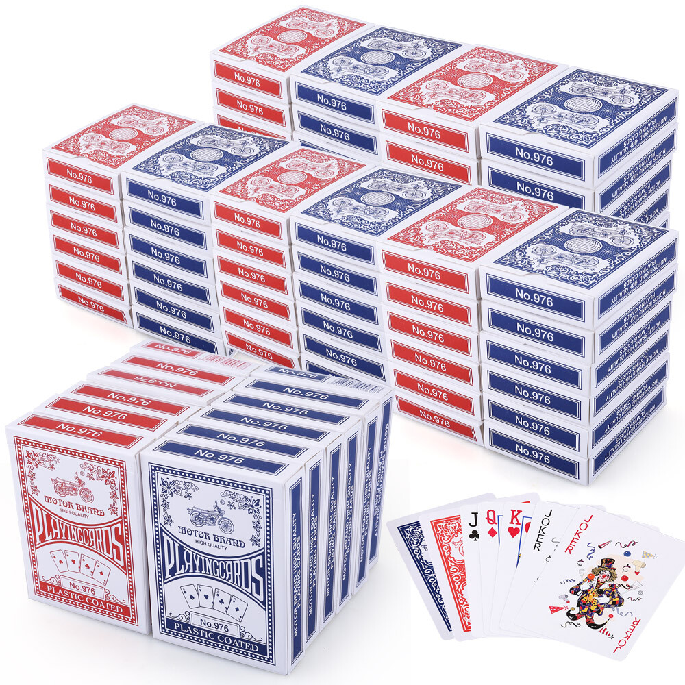 Lot 72 Decks Poker Size Playing Cards Standard Index 36 BLUE & 36 RED BULK PACK Lot 72 Decks Poker Size Playing Cards Standard Index 36 BLUE & 36 RED BULK PACK