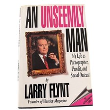 An Unseemly Man Larry Flynt Hardcover First Printing 1996 Autobiography Book picture