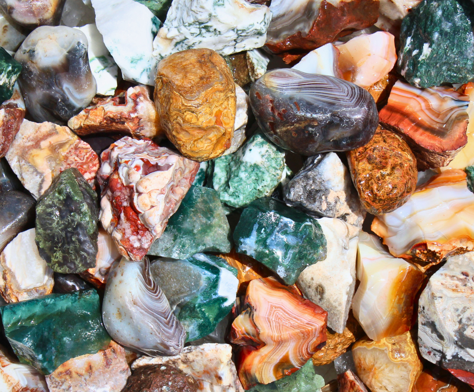Agate Mix - Rough Rocks for Tumbling - Bulk Wholesale options Agate Mix - Rough Rocks for Tumbling - Bulk Wholesale options