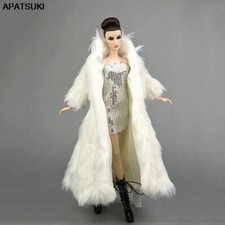 Doll Accessories Fashion Clothes Set For 11.5in Doll White Coat & Silver Dress  picture