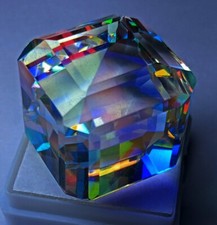 Rainbow Color Natural Mystic Topaz Cube Cut EGL Certified 100+ Ct Loose Gemstone picture
