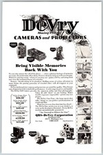 DEVRY CAMERAS AND PROJECTORS Vintage 6.5"x10" Magazine Ad 1920'S M748 picture