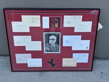 ENZO FERRARI 6 Signed Letters Photo & Portrait Framed Ex - Don Weber Museum 275 picture