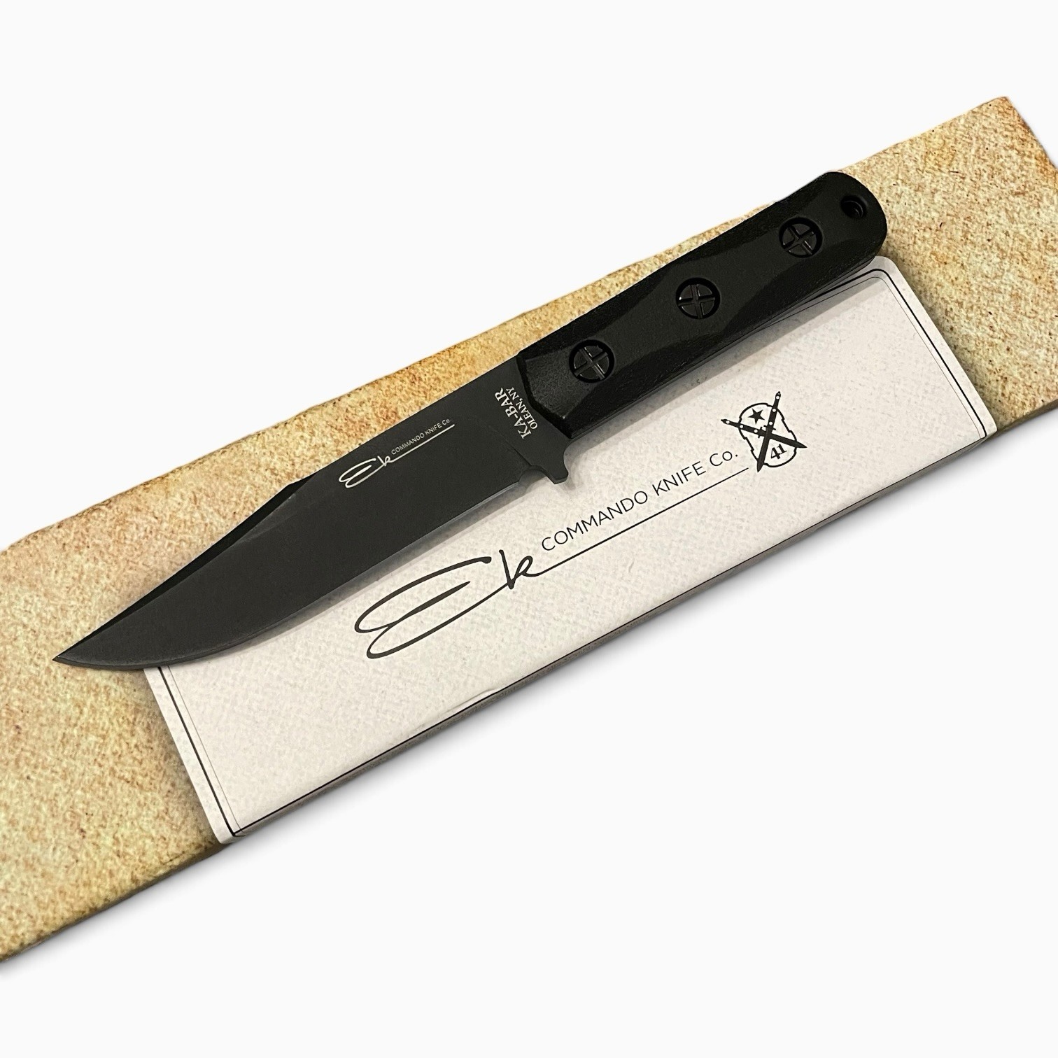 Ka-Bar Ek Commando Short Clip Point Fixed Blade Knife (5.06" Black) EK50 New USA Ka-Bar Ek Commando Short Clip Point Fixed Blade Knife (5.06" Black) EK50 New USA