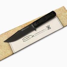 Ka-Bar Ek Commando Short Clip Point Fixed Blade Knife (5.06" Black) EK50 New USA picture