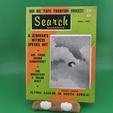 Vtg SEARCH Magazine May 1957 Ray Palmer Alien Abduction Flying Saucer UFO Cover picture