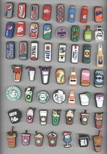 Beverage Themed Shoe Charms  Soft Drinks, Coffee, Beer - You Pick picture