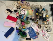Large Lot Of Sewing, Tread, ribbon, Needles, Zippers, Buttons, And Etc picture