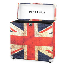 Vinyl Record Collector Storage Case British Union Jack Retro Turntable Classic picture