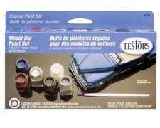 Model Car Customizing Enamel Paint Set (6 Colors & Thinner) picture