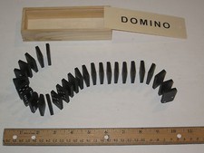 Dominoes Set 28 Wooden Dominoes In Box w/Instructions - Play, Tile Game, Kid Toy picture