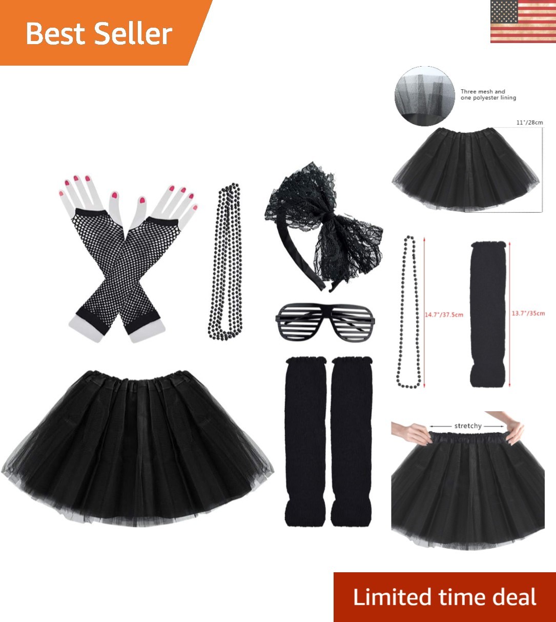 Vintage 1980s Girls Costume Set - Skirt, Accessories & Disco Vibe for Halloween Vintage 1980s Girls Costume Set - Skirt, Accessories & Disco Vibe for Halloween