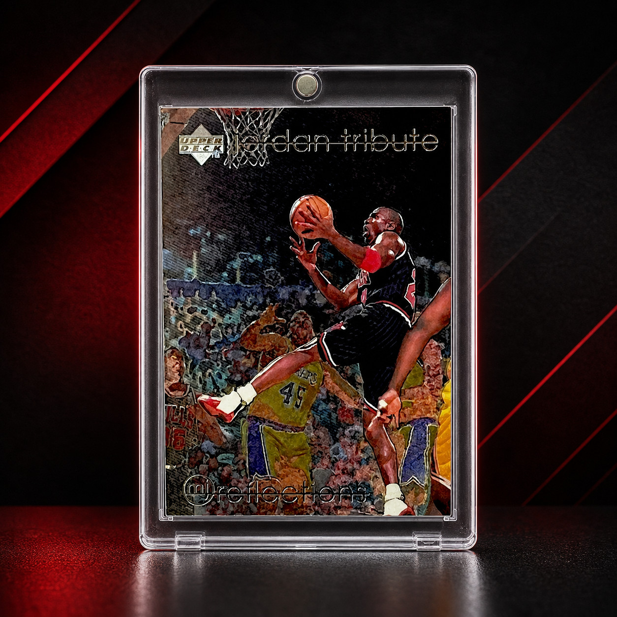 Michael Jordan Card Refractor 90s Insert Chrome Holo Foil Bulls Jersey #23 NBA Michael Jordan Card Refractor 90s Insert Chrome Holo Foil Bulls Jersey #23 NBA