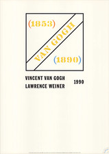 LAWRENCE WEINER Homage to Vincent van Gogh 33" x 23.5" Poster 1990 Contemporary picture