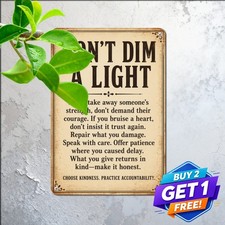 Aged Parchment Paper Style Centered Typography Decor Plaque Metal Tin Sign 8x12 picture