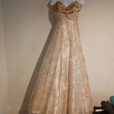 Masquerade Beaded Strapless Evening Gown picture