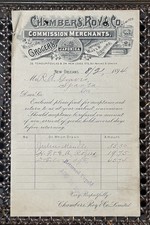 1894 Chambers Roy & Co Ltd New Orleans Wine Tobacco Billhead Koeckert & Walle picture