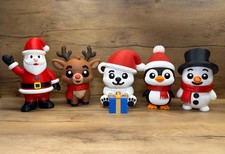 Santa, Rudolph, Snowman, Bear And Penguin  12 Inches Christmas Set picture