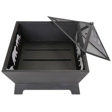 26" Fire Pit Wood Burning Heater Deck Backyard Patio Steel Fireplace Outdoor  picture