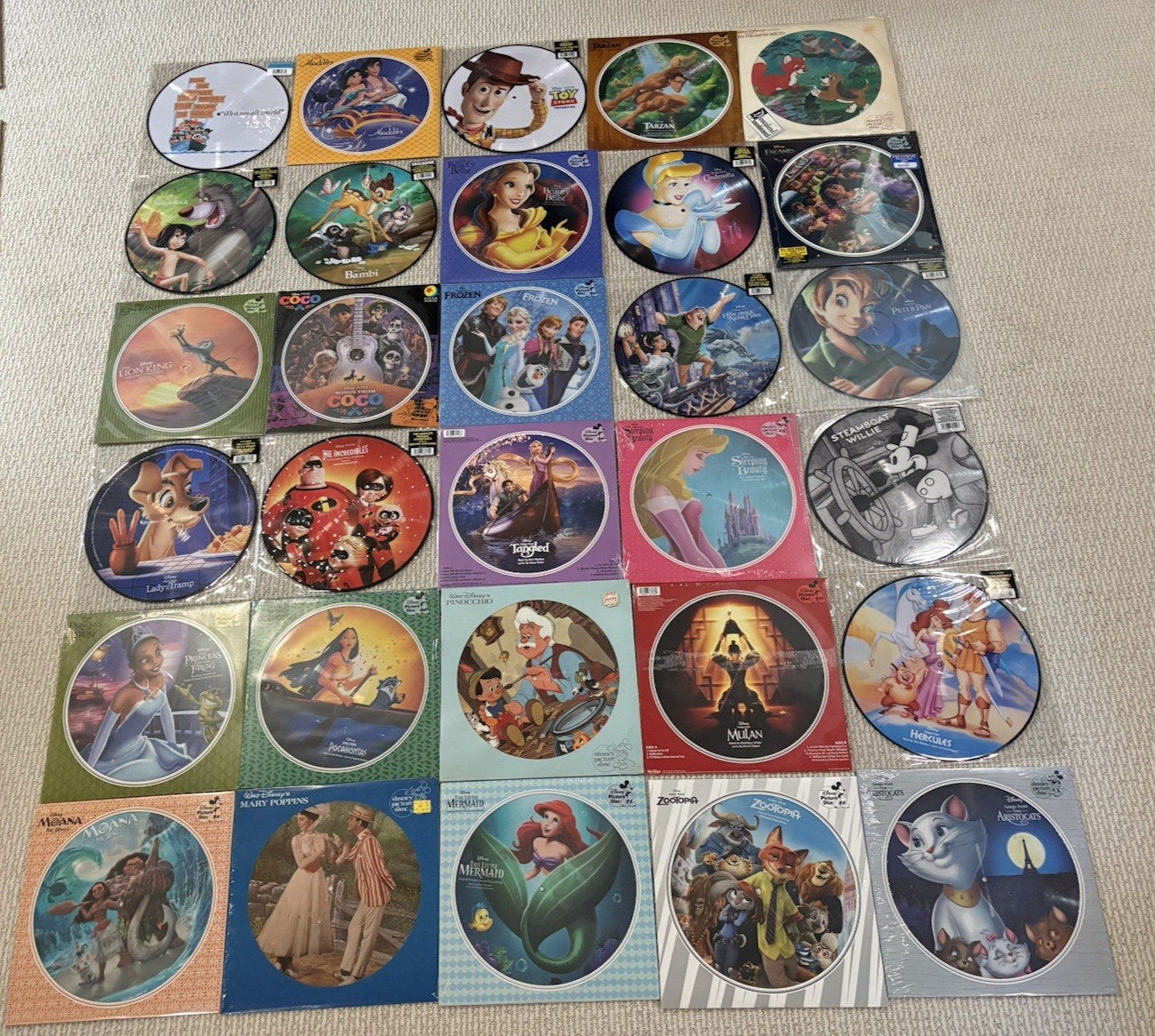 DISNEY Picture Disc 30LP Lot Sale BRAND NEW SEALED Cars Tarzan Coco Moana +MORE DISNEY Picture Disc 30LP Lot Sale BRAND NEW SEALED Cars Tarzan Coco Moana +MORE