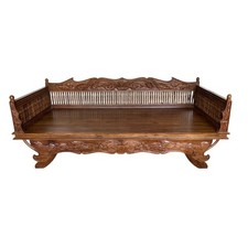 Teak Twin Daybed Hand Carved / Hand Made In Thailand - VERY HEAVY - PICK UP ONLY picture