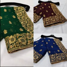 Heavy Embroidery Work With Full Stone Handwork Beautifull Georgette Saree picture