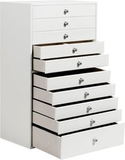 GUKA large jewelry box, 10 drawers, white. picture