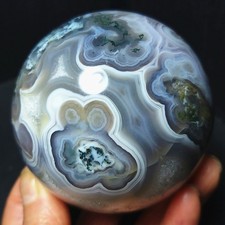 RARE 520.7G Natural Polished Colorful Agate Stone Ball Reiki Healing Aa4776 picture