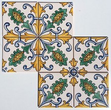 Hand Painted Ceramic Wall Tiles - From Sintra Portugal (price is for one tile) picture