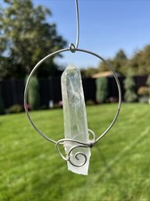 Floating Quartz Crystal Sculpture Decoration ￼FENG SHUI HANGING Handmade USA #2 picture