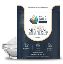 Baja Gold Mineral Sea Salt Natural Grain Crystals 5 Lb Bag Organic Trace Mineral picture