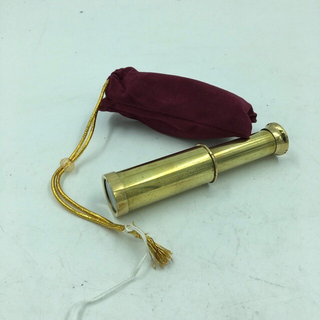 Nautical 4" Solid Brass Compact Retractable Functional Telescope w/ Cloth Bag Nautical 4" Solid Brass Compact Retractable Functional Telescope w/ Cloth Bag