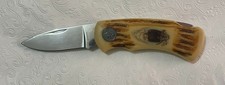 Wild Outdoors Folding Pocketknife Stainless Steel Blade Graphic of Eagle Vintage picture