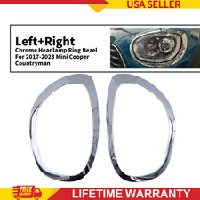 Chrome Headlight Bezel Ring Cover Trim For Mini Cooper Countryman 2017-2023 picture