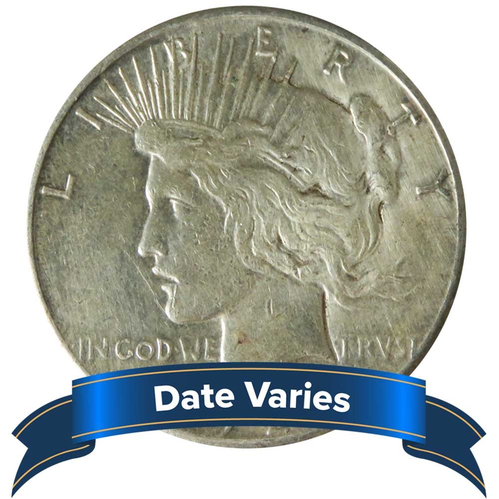 1922 - 1935 $1 Peace Silver Dollar Fine+ F+ 1922 - 1935 $1 Peace Silver Dollar Fine+ F+